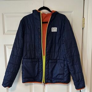 Cotopaxi Reversible Jacket in Navy and Orange